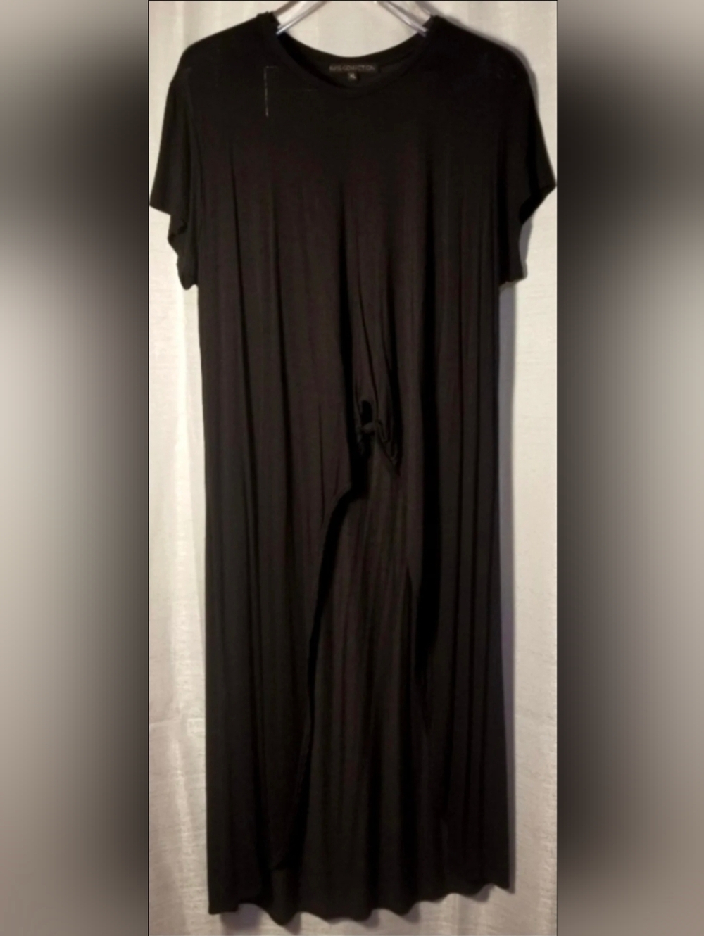 Elite Collection Black Knotted High Low Tee XL - Picture 3 of 5